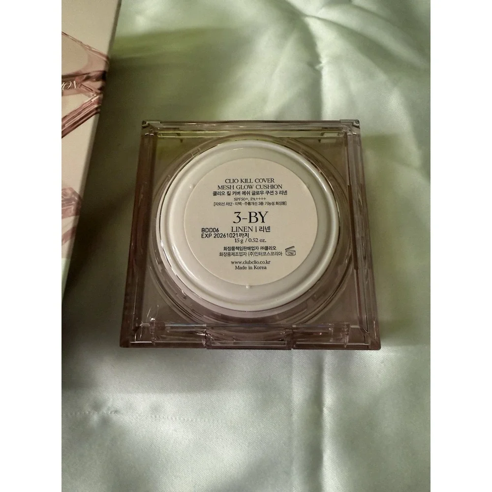 CLIO Kill Cover Mesh Glow Cushion 15g Color 3-BY LINEN SPF 50 Exp 2026